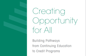 Building Pathways from Continuing Education to Credit Programs