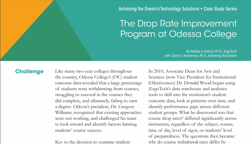The Drop Rate Improvement Program at Odessa College