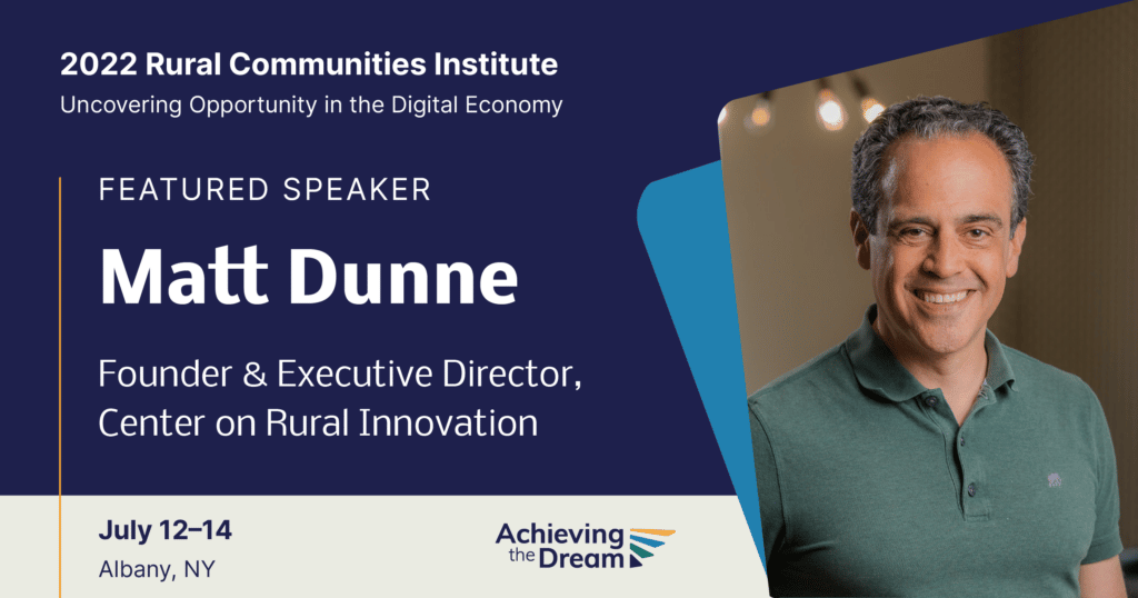 Featured Speaker: Matt Dunne, founder and executive director of the Center on Rural Innovation