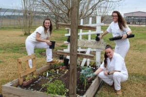 Students in the horticulture program at the Lucile Plane State Jail for women 